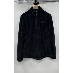 The North Face Full Zip Fleece Jacket Women's Large Black Logo